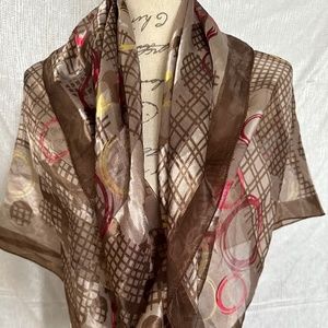 Shiny Square Scarf of multicolors.